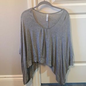 Butterfly style gray top